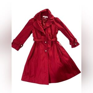 Laundry By Design Long Coat Red Small Spring Coat Dress Fabulous Women’s Trench.